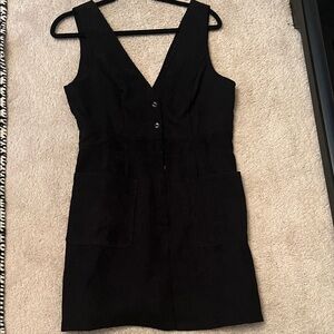 SHEIN Black Button-Front Mini Dress